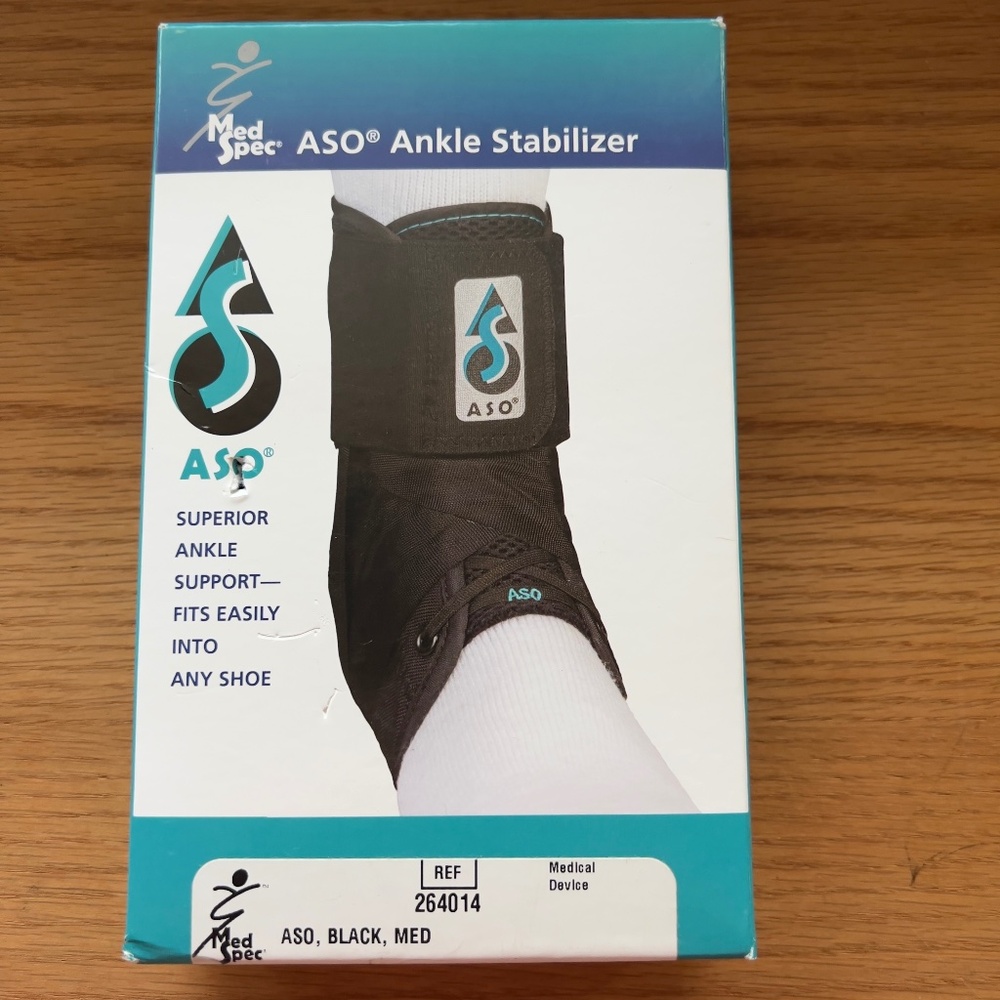 Med Spec ASO Ankle Stabilizer. Ankle Brace. Medium Size.Be used on right or left